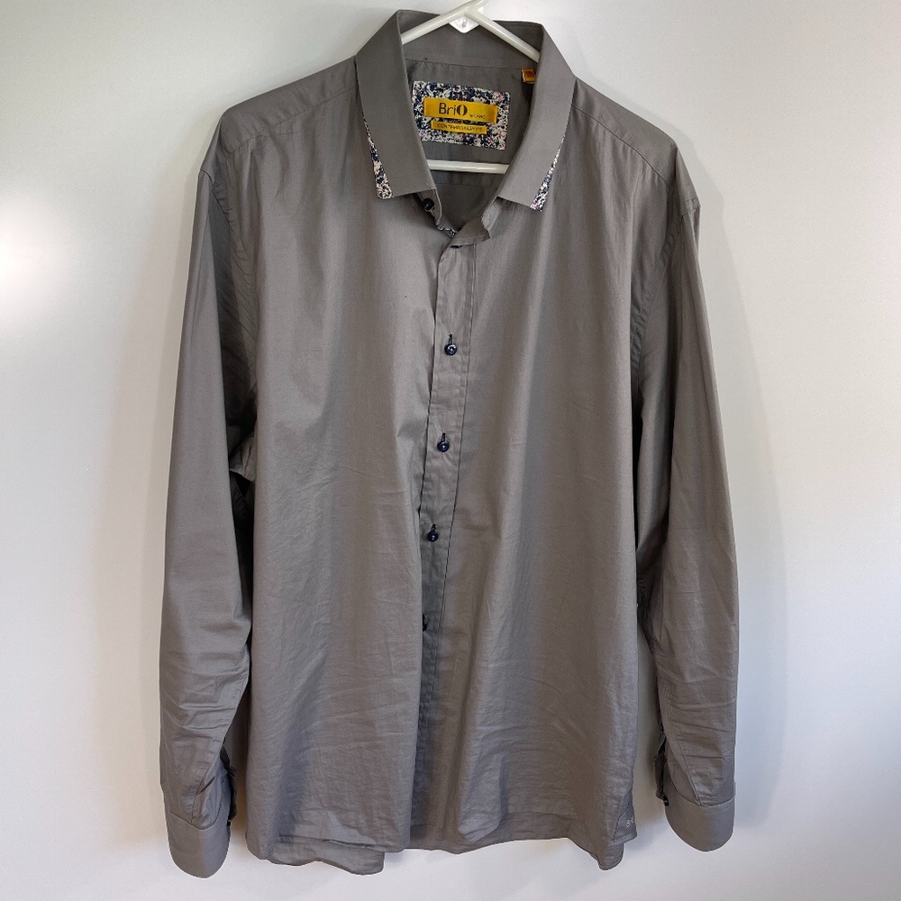 Brio Milano Contemporary Fit Dress‎ Shirt XXL